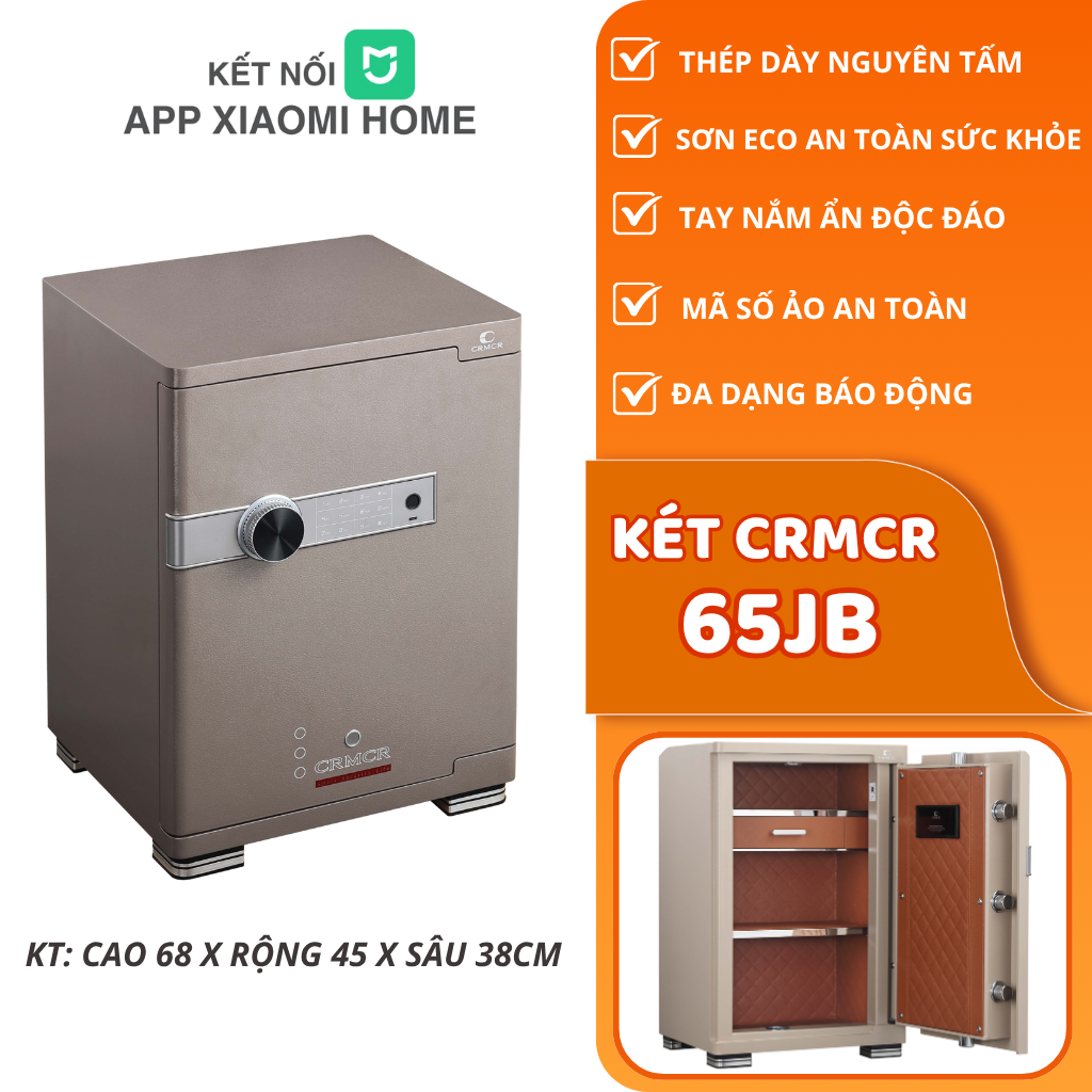 Két sắt Xiaomi CRMCR 65JB – Chống cháy, kết nối App Xiaomi Home