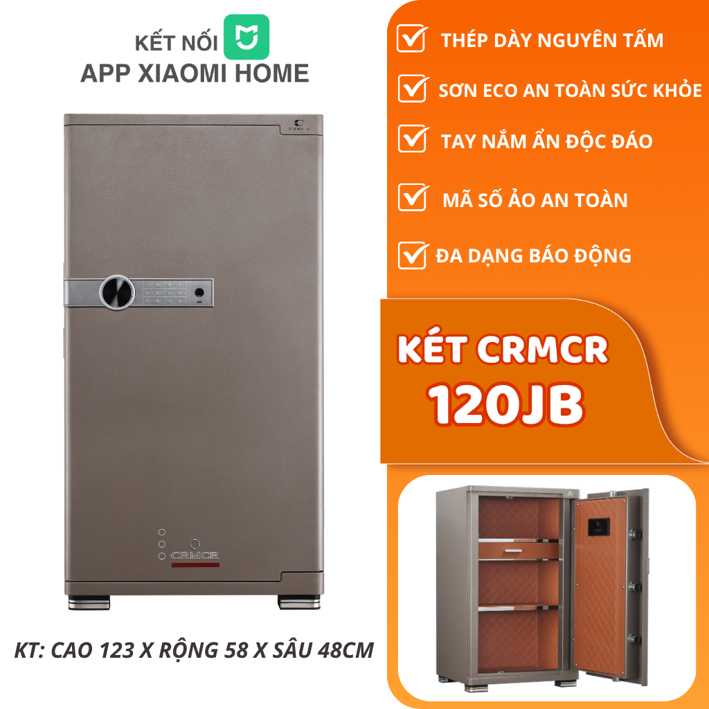 Két sắt Xiaomi CRMCR 120JB Chống Cháy Kết Nối APP Điện Thoại