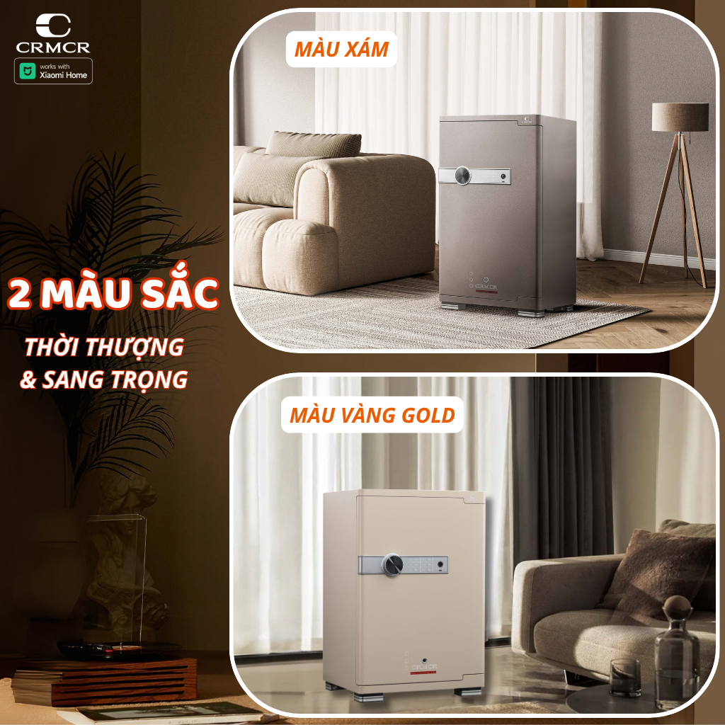 Két Sắt Xiaomi CRMCR 80JBW, Ngăn bảo quản đồng hồ cơ, Kết Nối APP Xiaomi Home