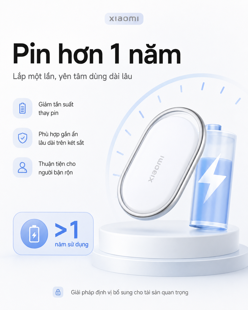 Thiết bị định vị Xiaomi Tag – Bảo vệ két sắt, chìa khóa, ví tiền và tài sản quan trọng
