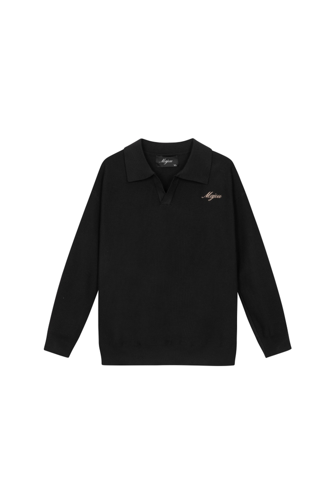 Le Park Waffle Polo Top