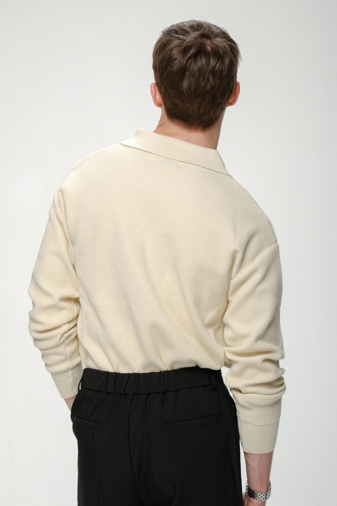 Le Park Waffle Polo Top