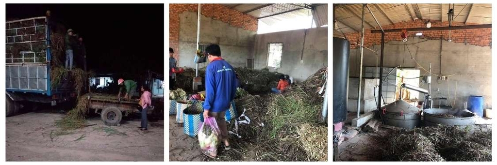 Xưởng chưng cất tinh dầu thủ công ở vùng Tây Nguyên