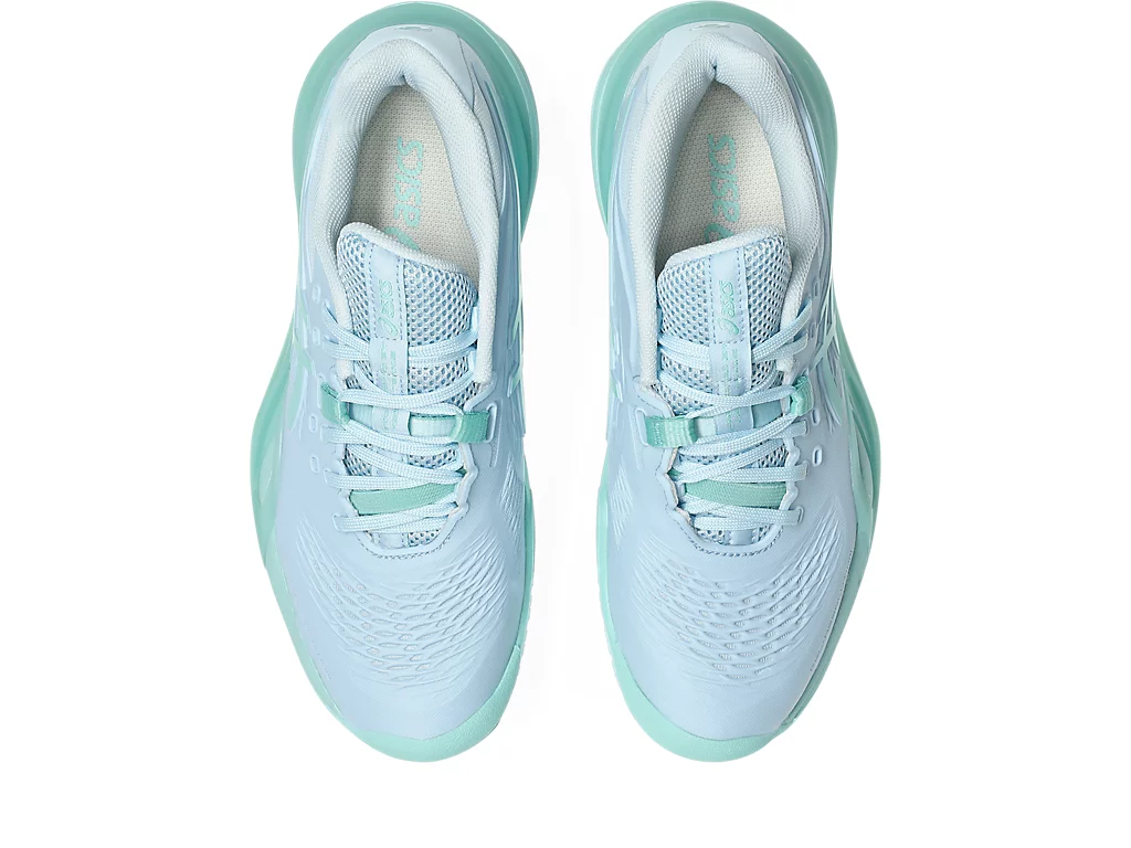 Giày Quần Vợt Nữ Asics GEL-RESOLUTION X LIGHT BLUE | OASIS GREEN