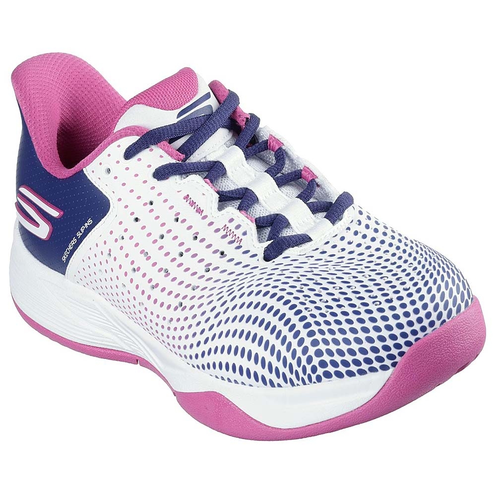 Giày Quần Vợt Nữ Skechers VIPER COURT RELOAD WHITE/NAVY/PINK