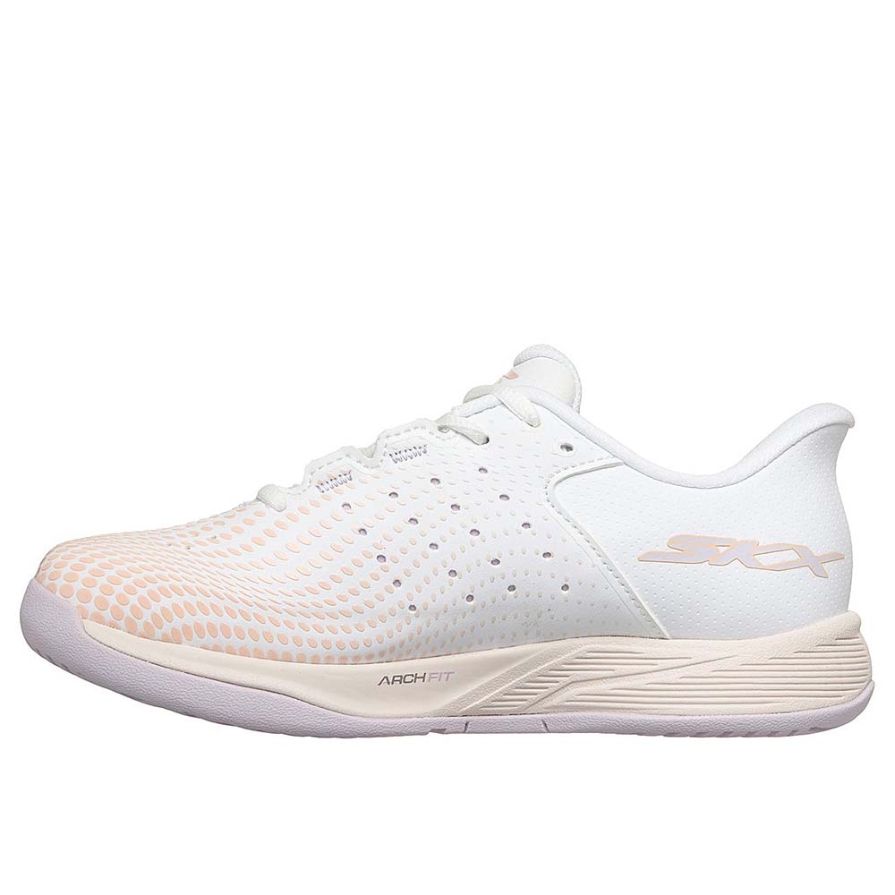Giày Quần Vợt Nữ Skechers Go Pickleball Viper Court Reload White | Pink