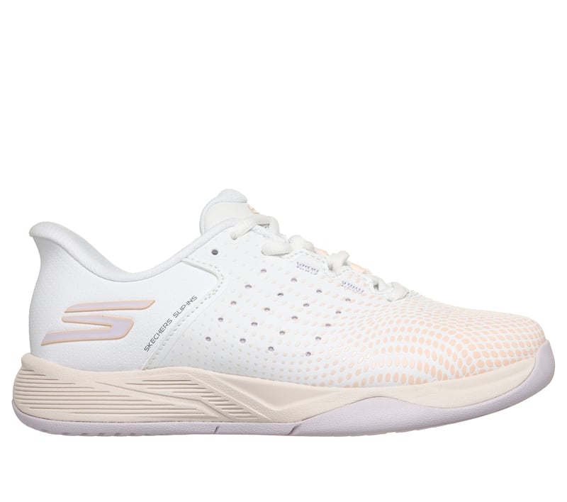 Giày Quần Vợt Nữ Skechers Go Pickleball Viper Court Reload White | Pink