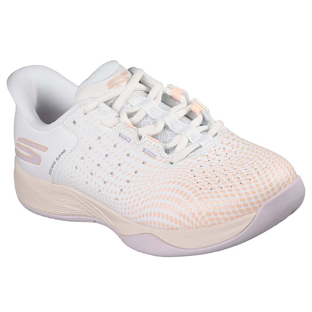 Giày Quần Vợt Nữ Skechers Go Pickleball Viper Court Reload White | Pink