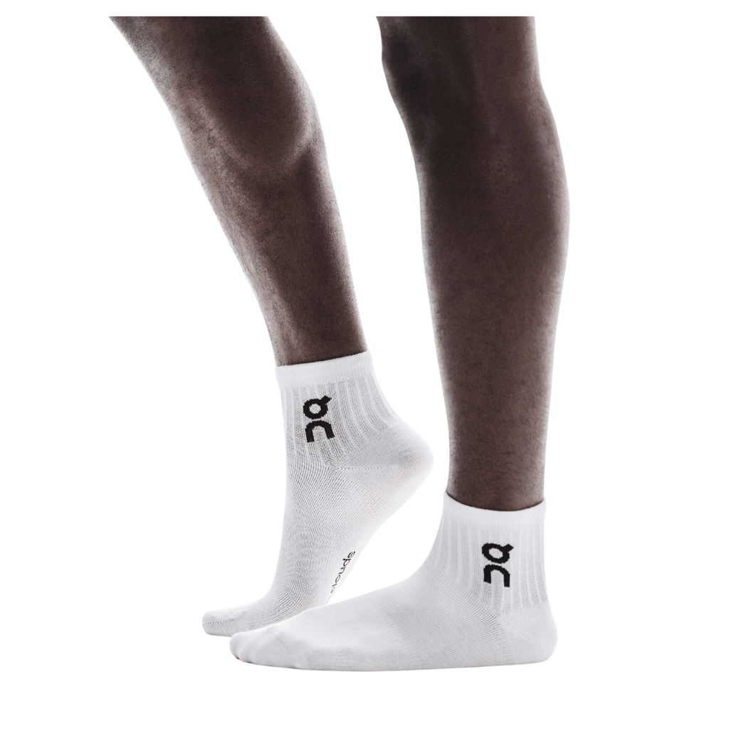 Vớ Thể Thao Unisex On Running Logo Sock Mid ( 3 đôi ) - Trắng