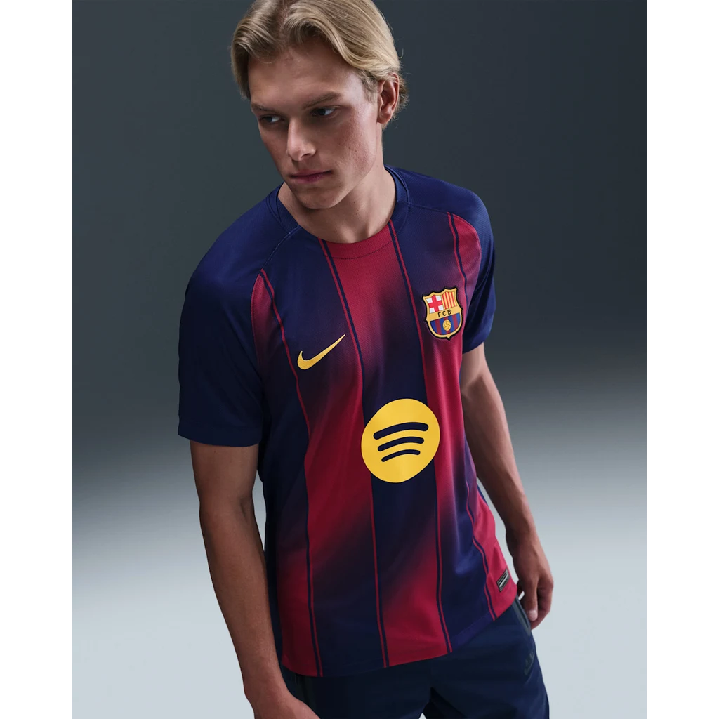 Áo Tay Ngắn Thể Thao Nam Nike FC Barcelona 2025/26 Stadium Home