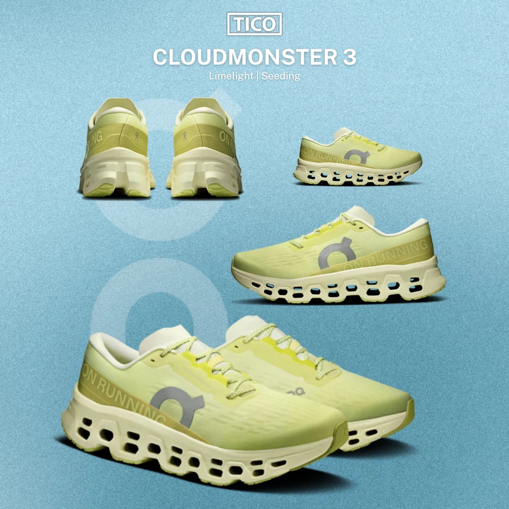 Giày Chạy Bộ Nam On Running Cloudmonster 3 Limelight | Seedling
