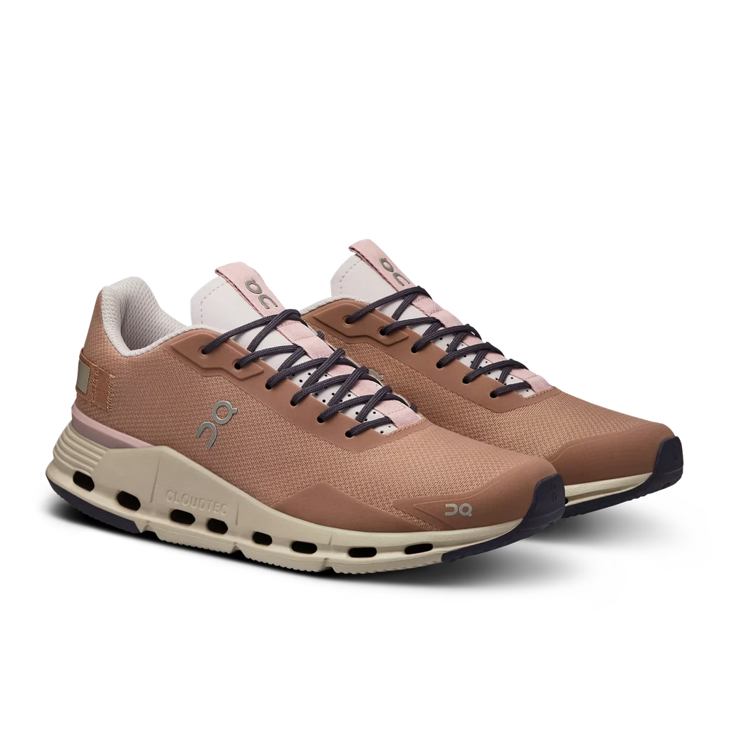 Giày Chạy Bộ Nữ On Running Cloudnova Form Rose | Brown - OUTLET