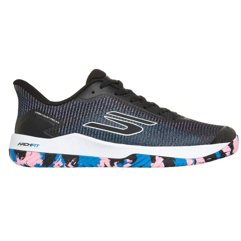 Giày Pickleball Nam Skechers Pickleball Viper Court Pro 2.0 Black / Blue / Pink