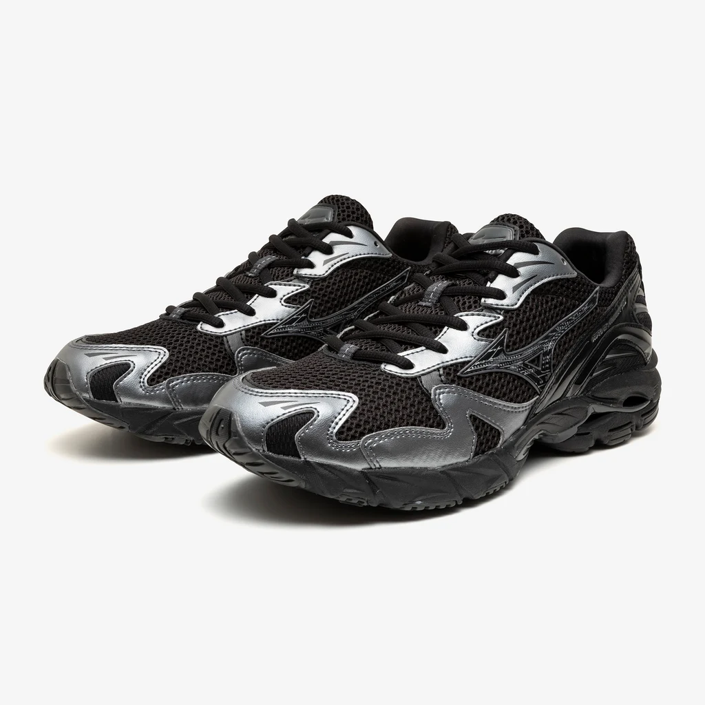 Giày Sneaker Unisex Mizuno Wave Rider 10 Sport Black/Black Sand/Metallic Gray