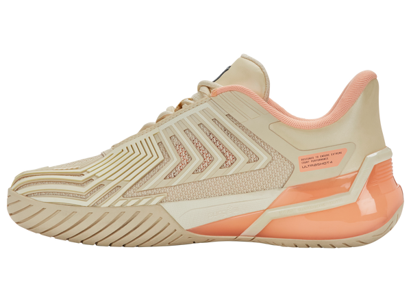 Giày Quần Vợt Nữ K-Swiss Ultrashot 4 Whitecap Gray | Peach Parfait | Egret