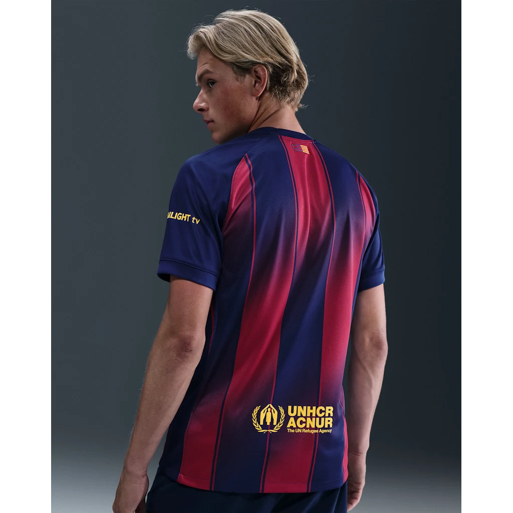 Áo Tay Ngắn Thể Thao Nam Nike FC Barcelona 2025/26 Stadium Home