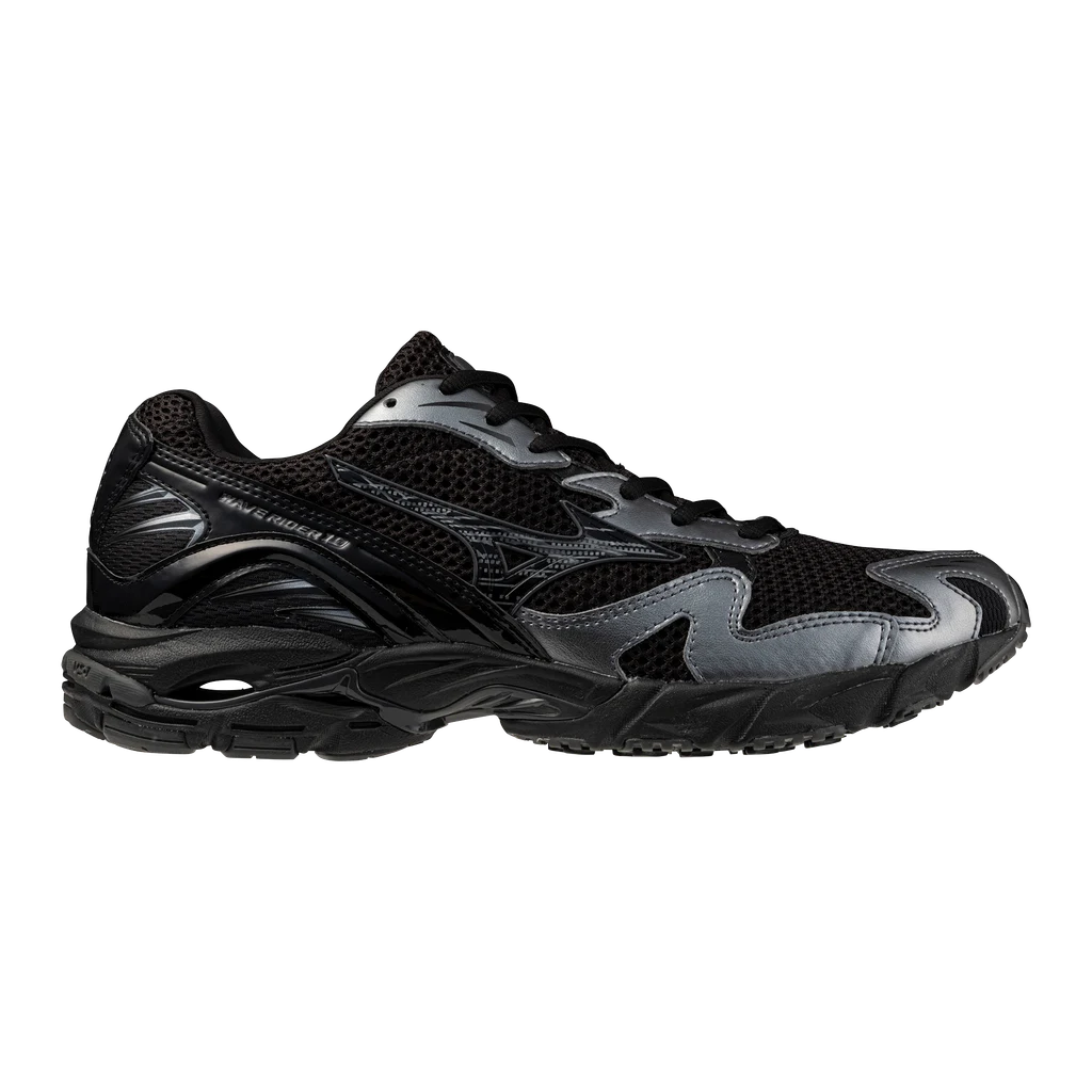 Giày Sneaker Unisex Mizuno Wave Rider 10 Sport Black/Black Sand/Metallic Gray