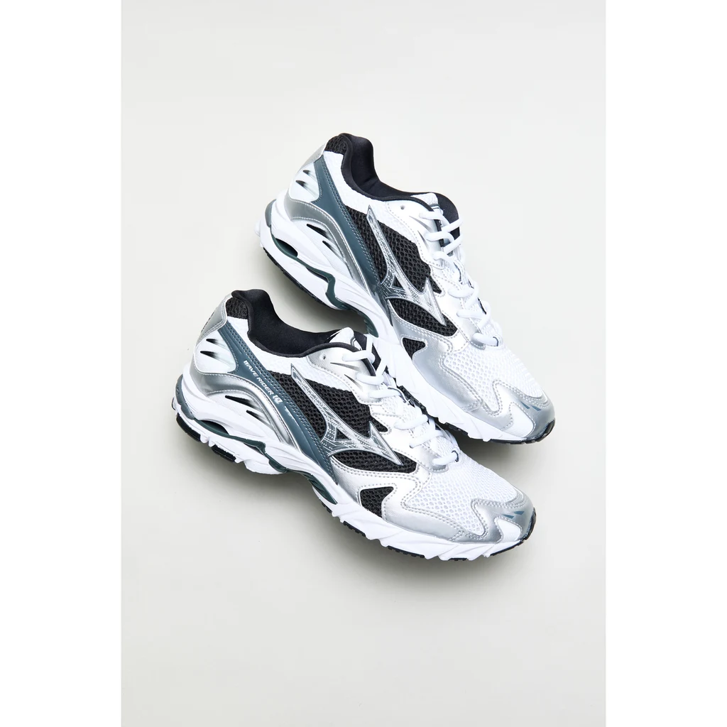 Giày Sneaker Unisex Mizuno Wave Rider 10 Sport White/Silver/Black