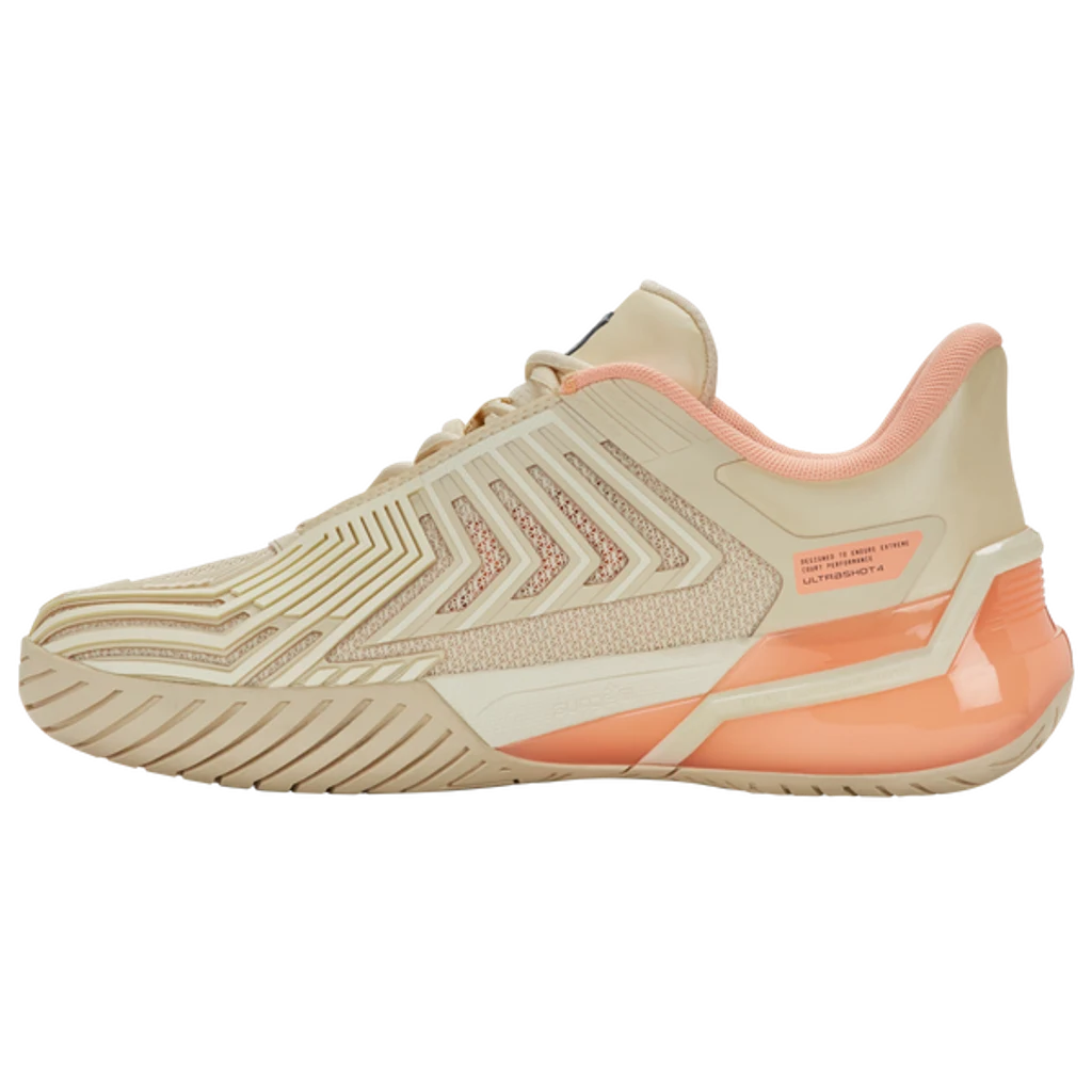 Giày Quần Vợt Nữ K-Swiss Ultrashot 4 Whitecap Gray | Peach Parfait | Egret