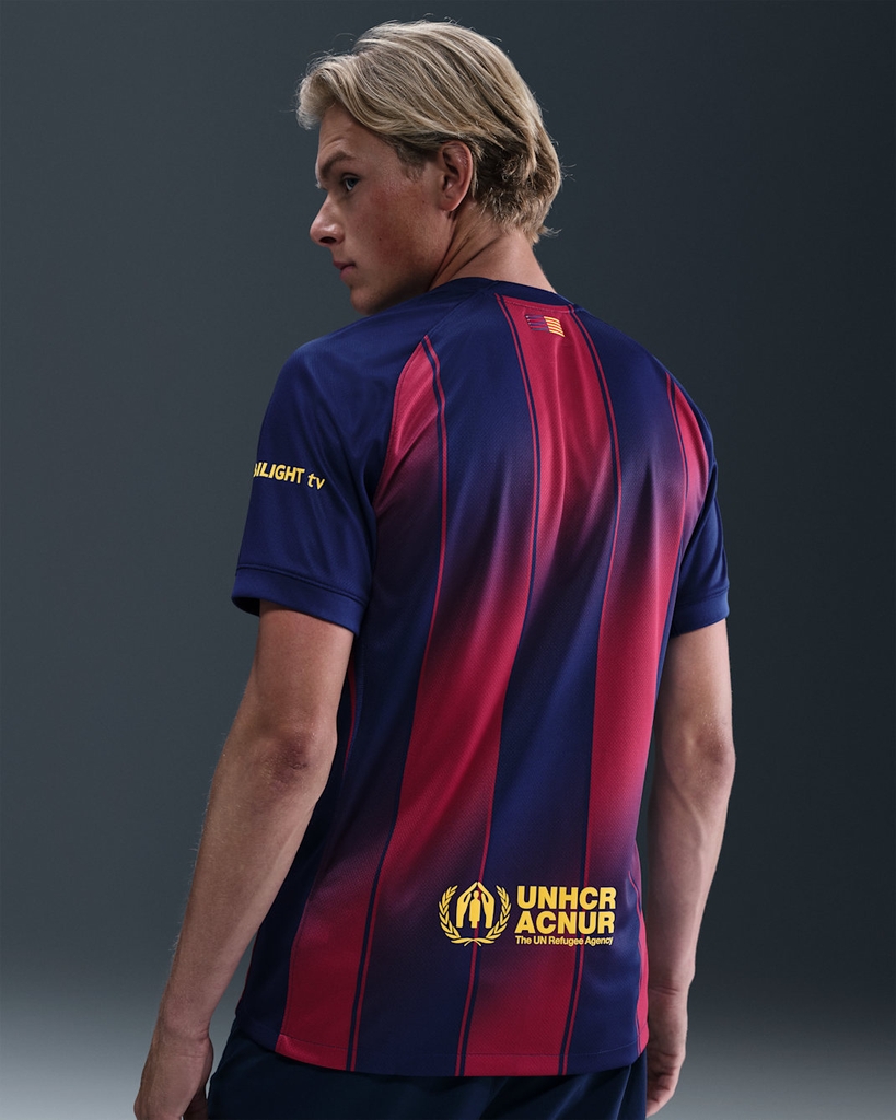 Áo Tay Ngắn Thể Thao Nam Nike FC Barcelona 2025/26 Stadium Home