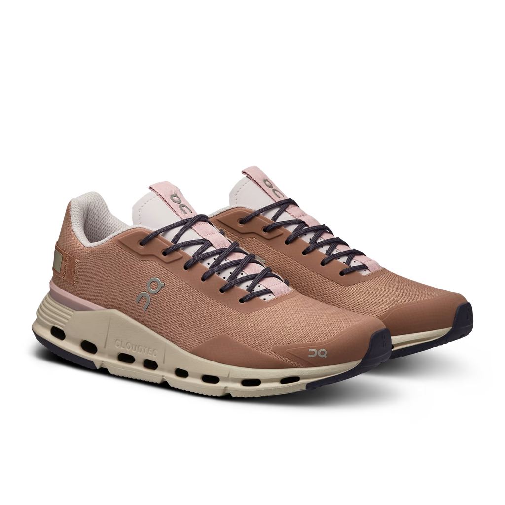 Giày Chạy Bộ Nữ On Running Cloudnova Form Rose | Brown - OUTLET