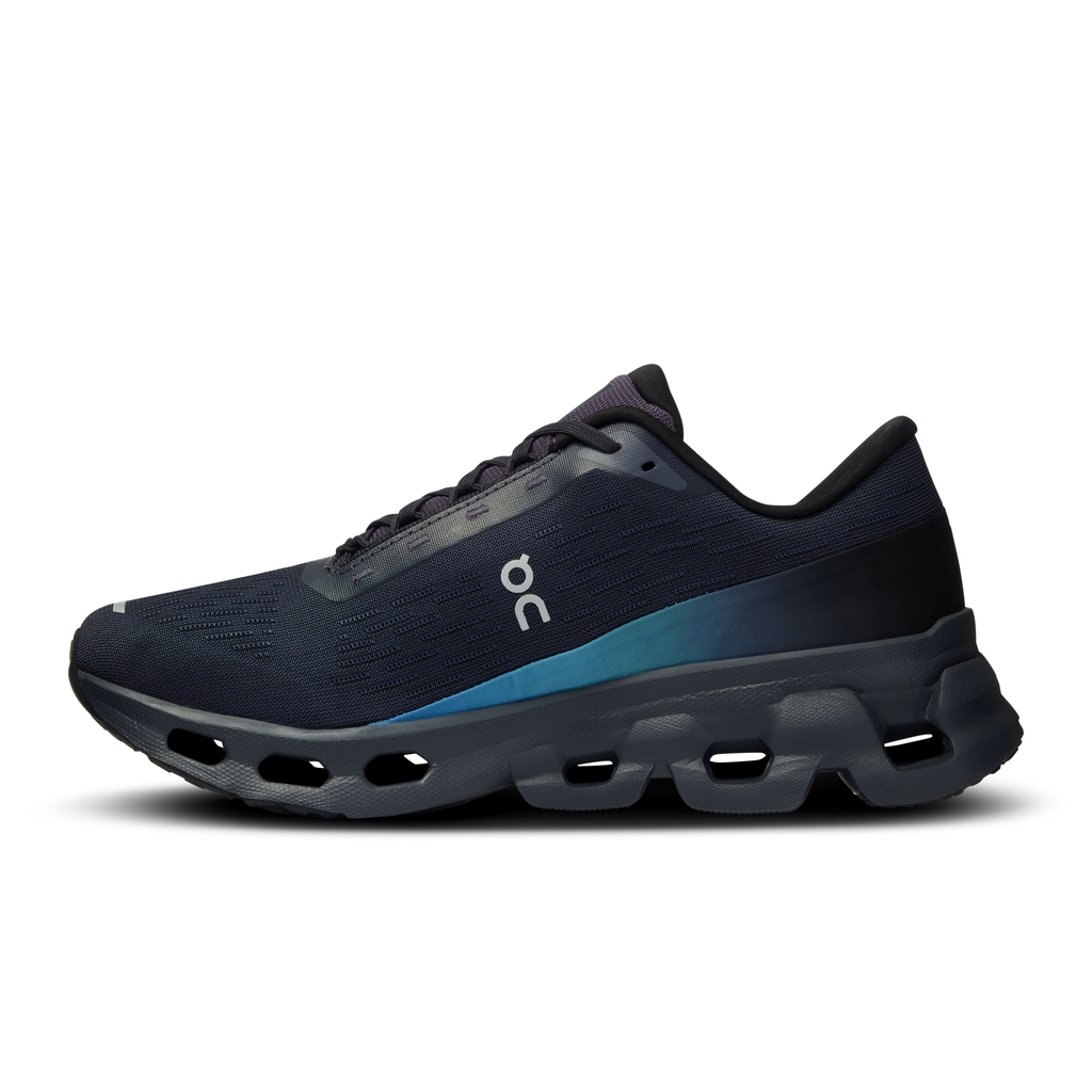Giày Chạy Bộ Nữ On Running Cloudspark Black | Blueberry - OUTLET
