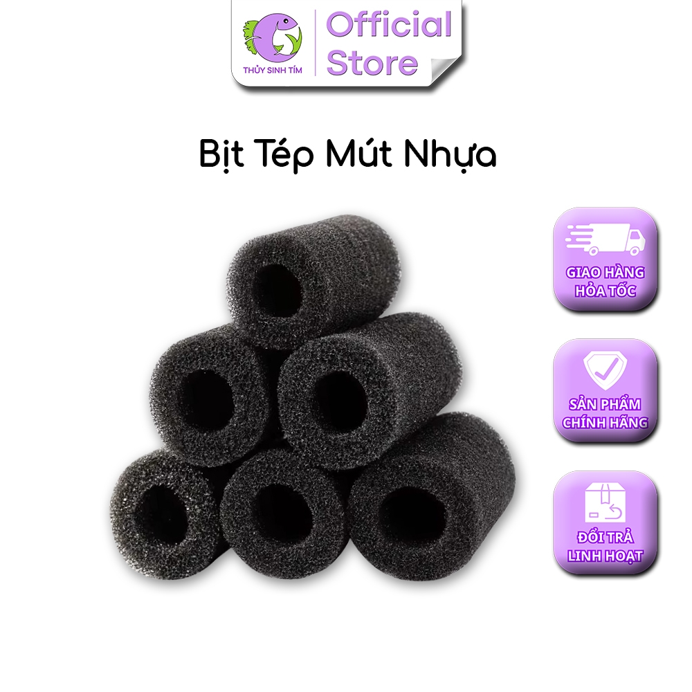 Bịt tép mút nhựa đen - 2