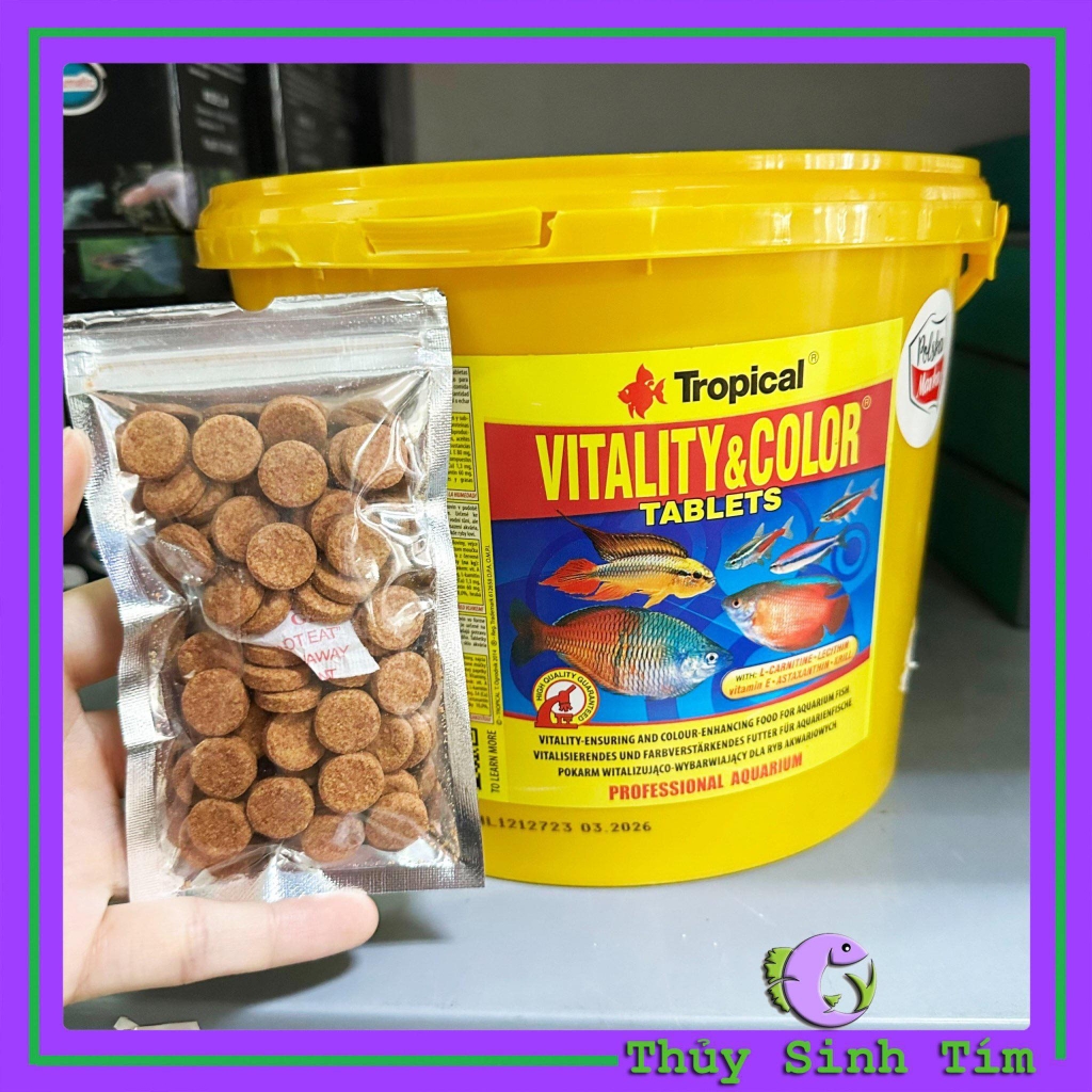 Thức Ăn Viên Dán TROPICAL Vitility Color  - 1