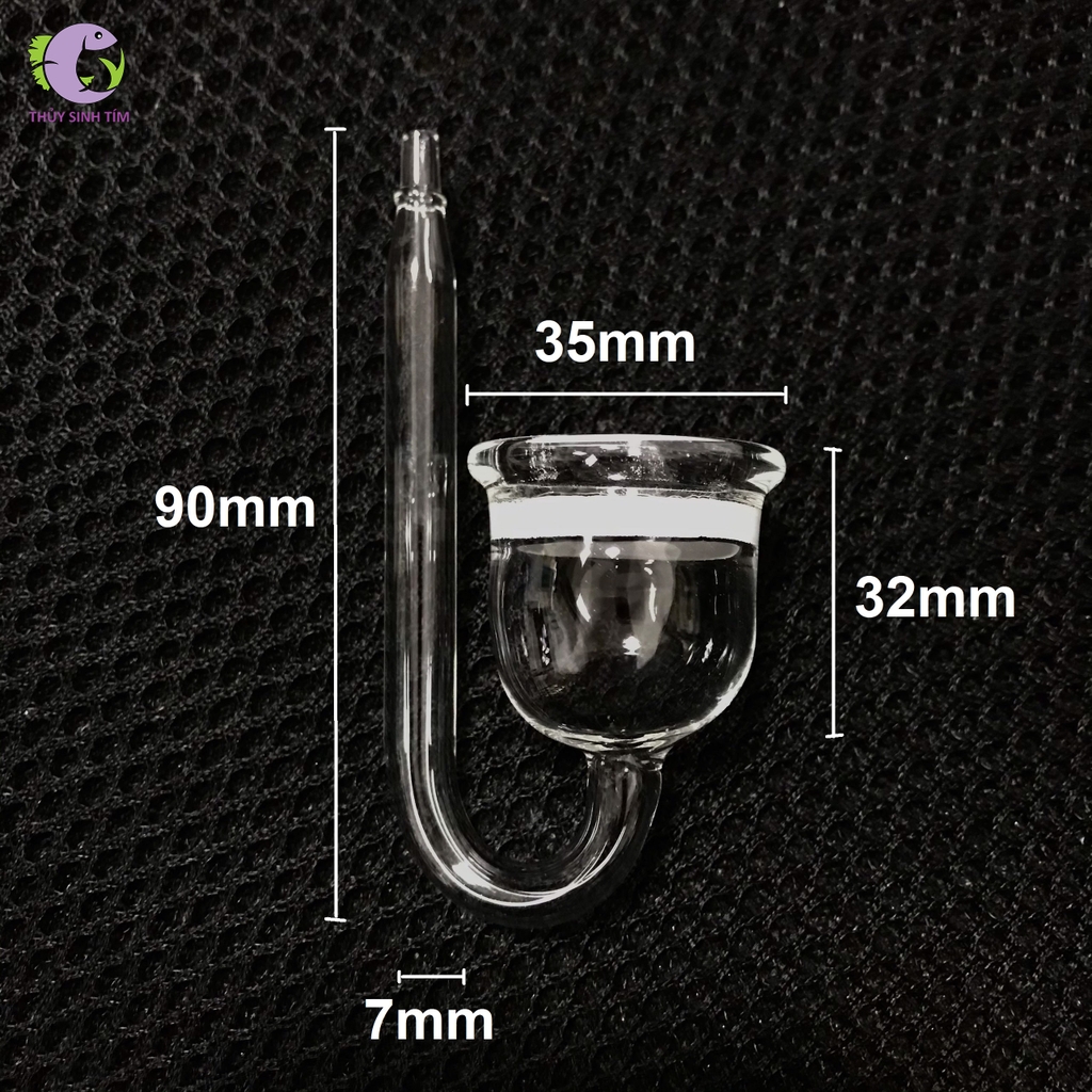 Cốc sủi CO2 thủy tinh miệng trơn - 1