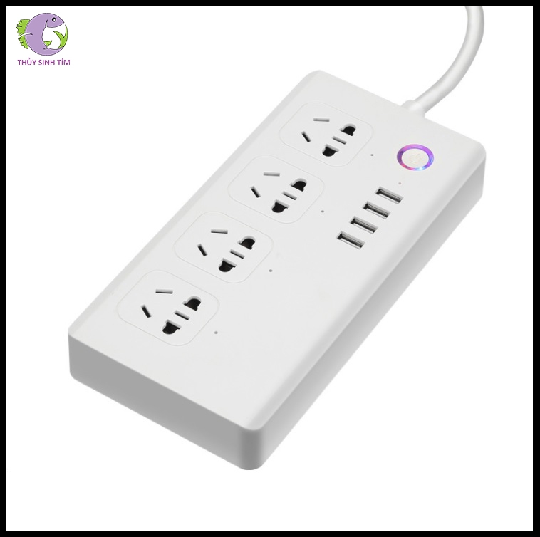 Hẹn Giờ Wifi Smart Aquarium 4 Ổ + 4 Cổng USB