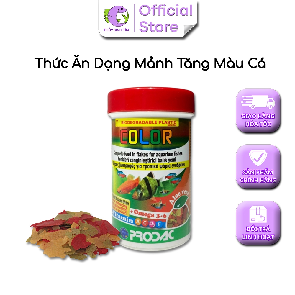 Thức Ăn Dạng Mảnh Tăng Màu Cho Cá COLOR - PRODAC 4