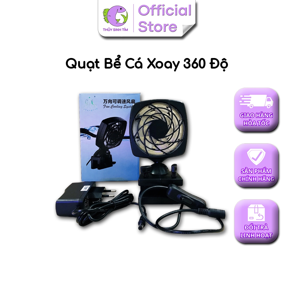 Quạt bể cá xoay 360 độ - 7