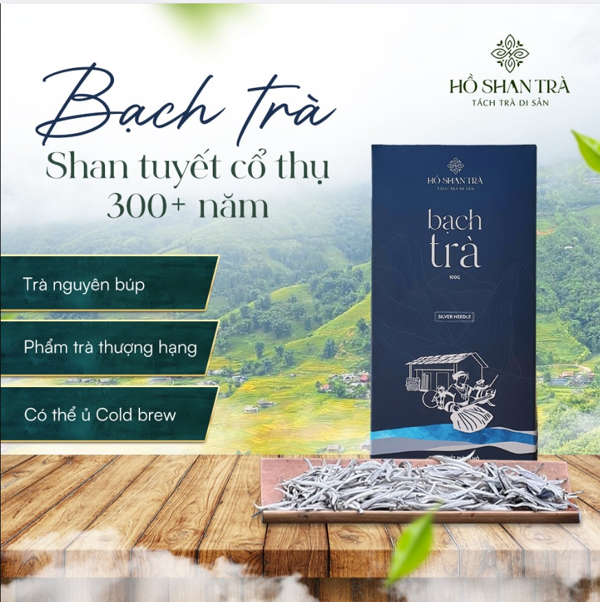 Bạch trà Shan Tuyết cổ thụ Hồ Shan 100g