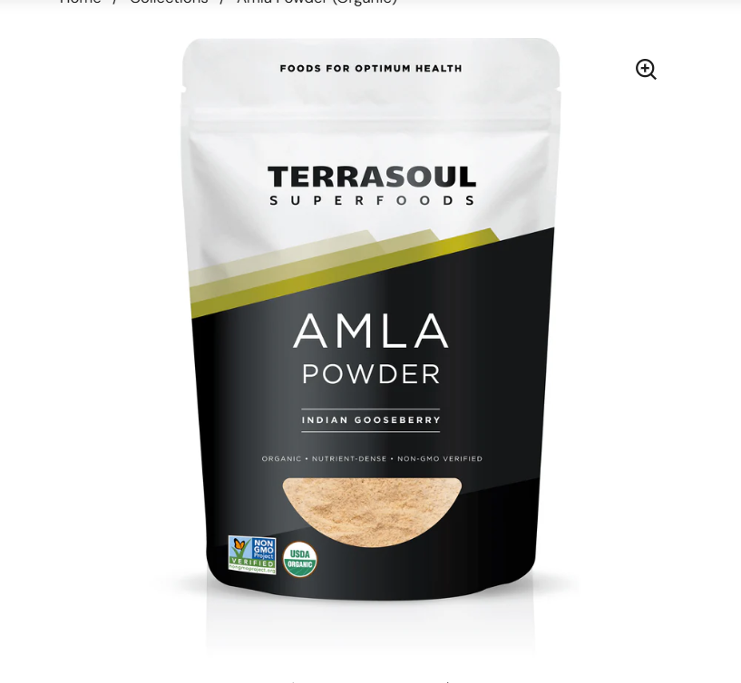 Bột quả lý gai Amla hữu cơ Terrasoul