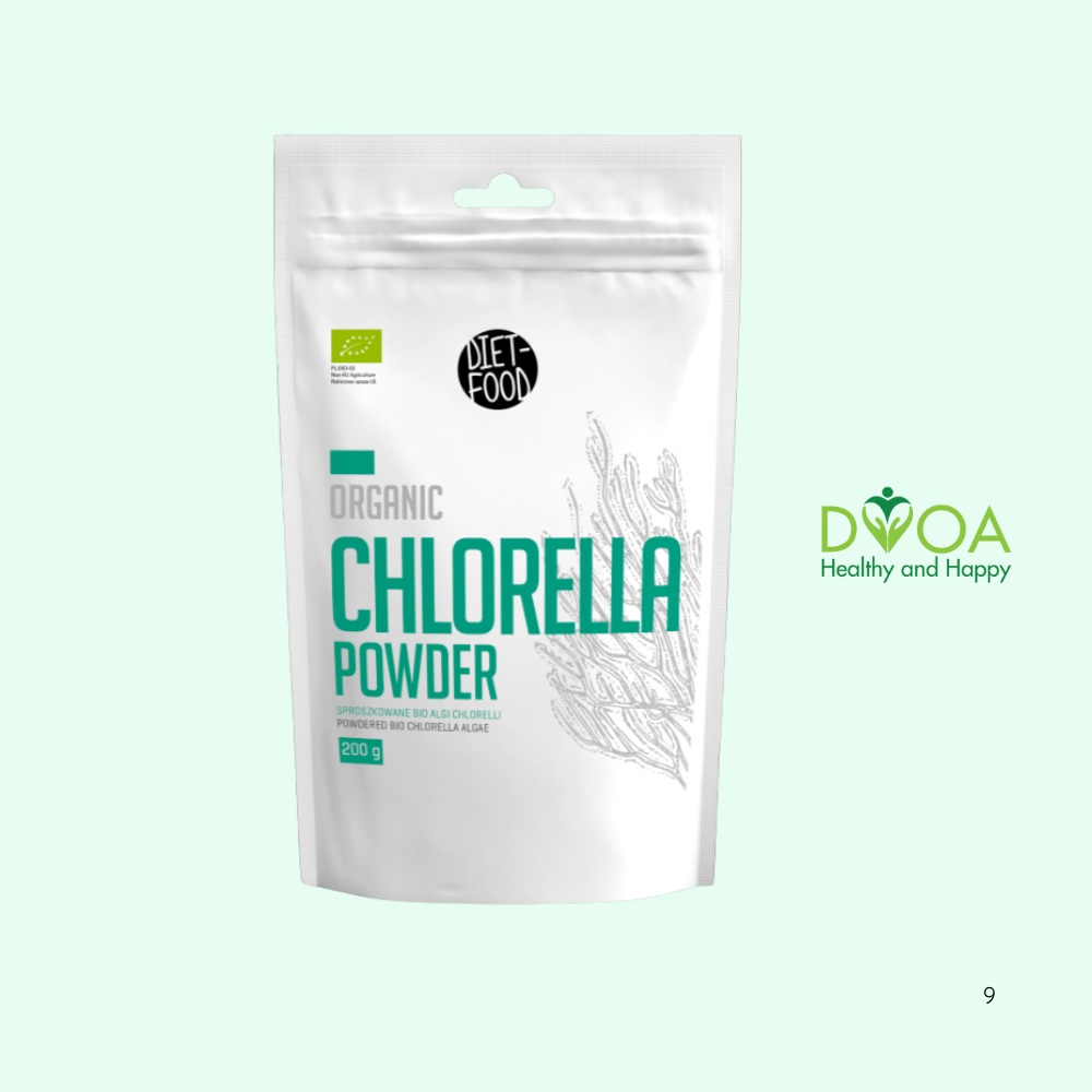 Bột tảo lục Chlorella hữu cơ Diet Food 200g