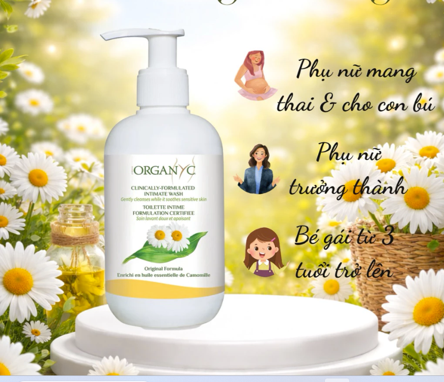 Dung dịch vệ sinh hữu cơ hoa cúc Organyc (250ml)
