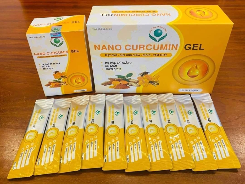 Gel Nano Curcumin Hoàng Minh Châu hộp 20 gói