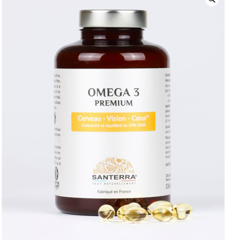 Viên dầu cá Omega 3 Premium Santerra Pháp