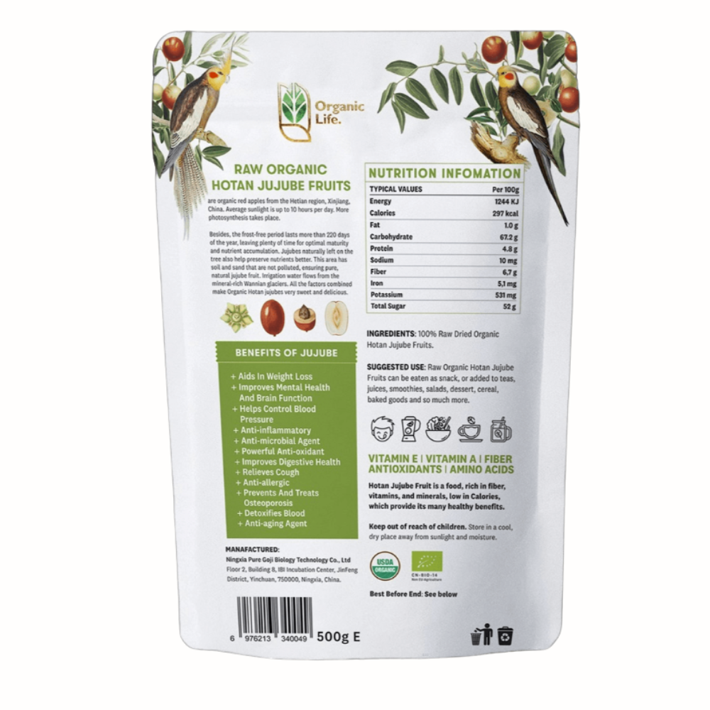 Táo đỏ Hotan hữu cơ Organic Life 500g