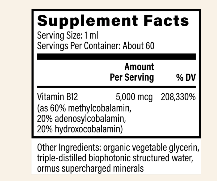 Vitamin B12 hữu cơ 5000mcg Global Healing