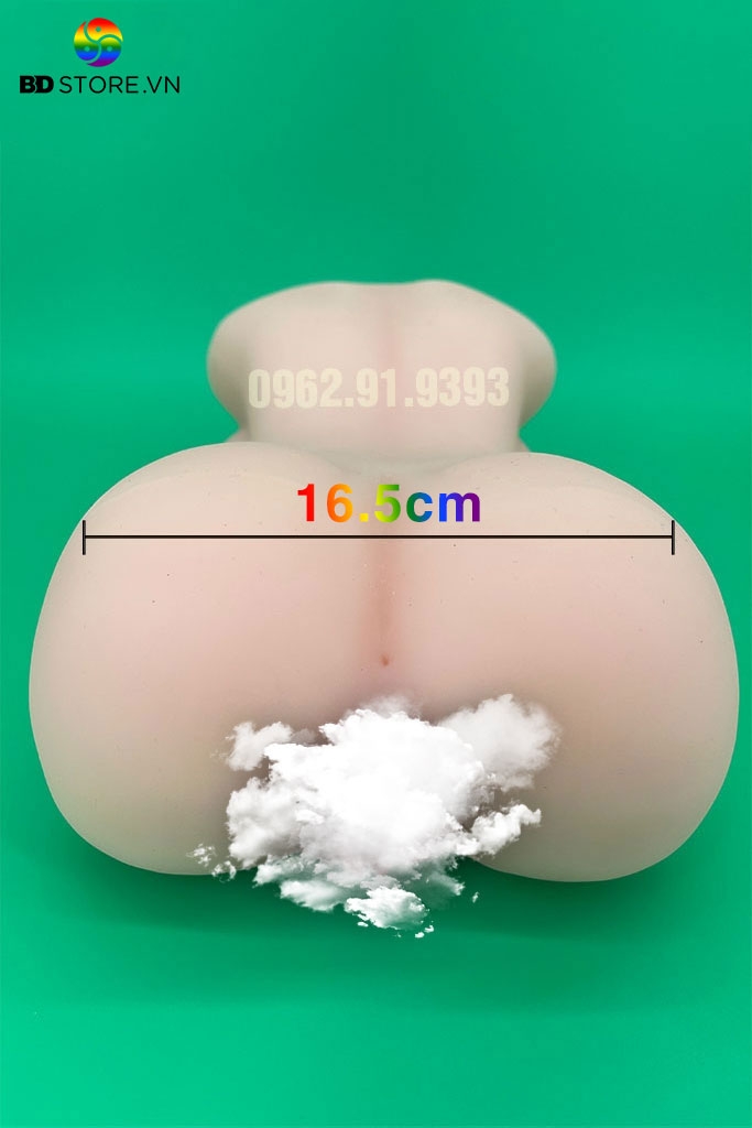 BDT442 - Búp bê tình yêu silicon có 2 lỗ âm đạo và hậu môn kèm 5 size