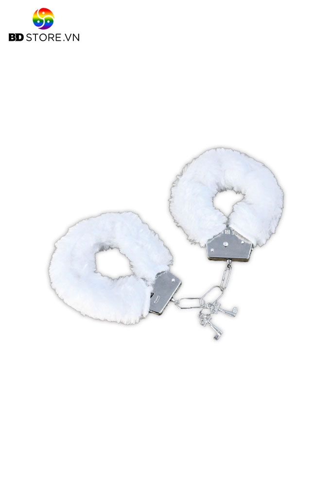 BDT061 - Còng tay tình yêu có bông mịn đi kèm khóa đường kính 9cm