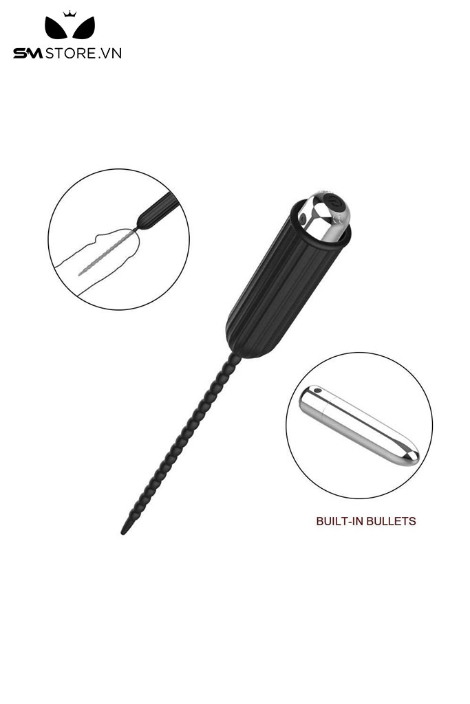 BDT575 - Sounding niệu đạo rung bằng silicon có 10 chế độ dài 108 và 148mm