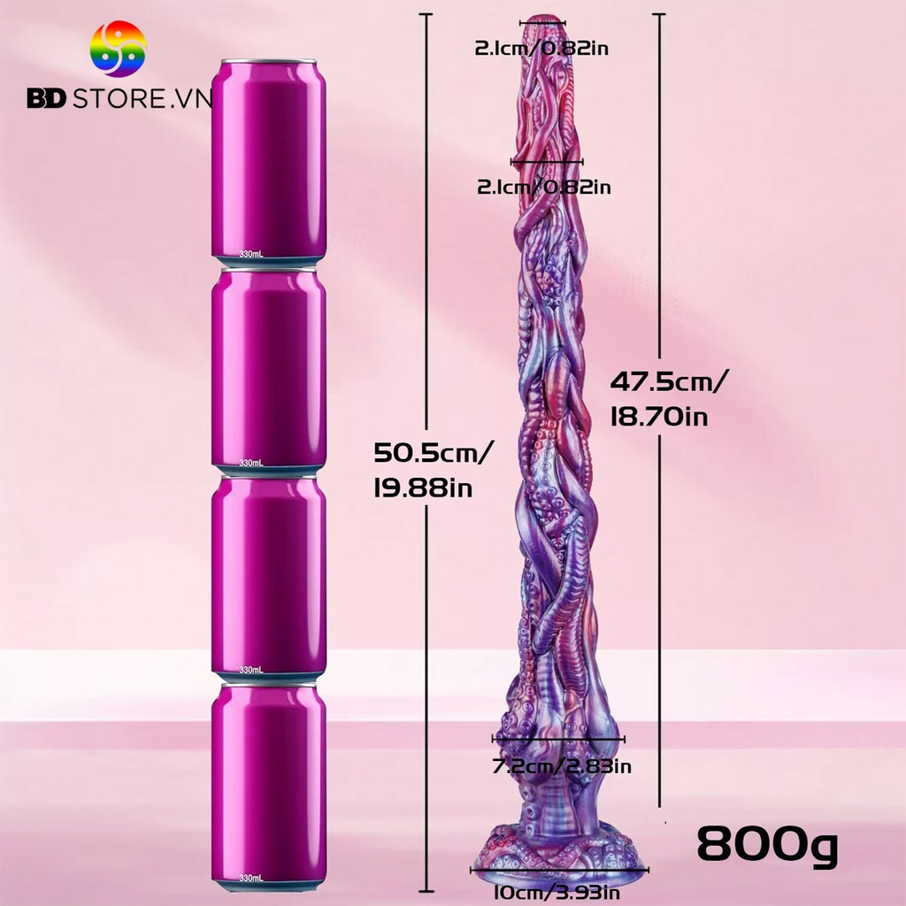 BDT3656 - Cu giả bắn tinh monster siêu dài có đế dính tường dài 50.5cm