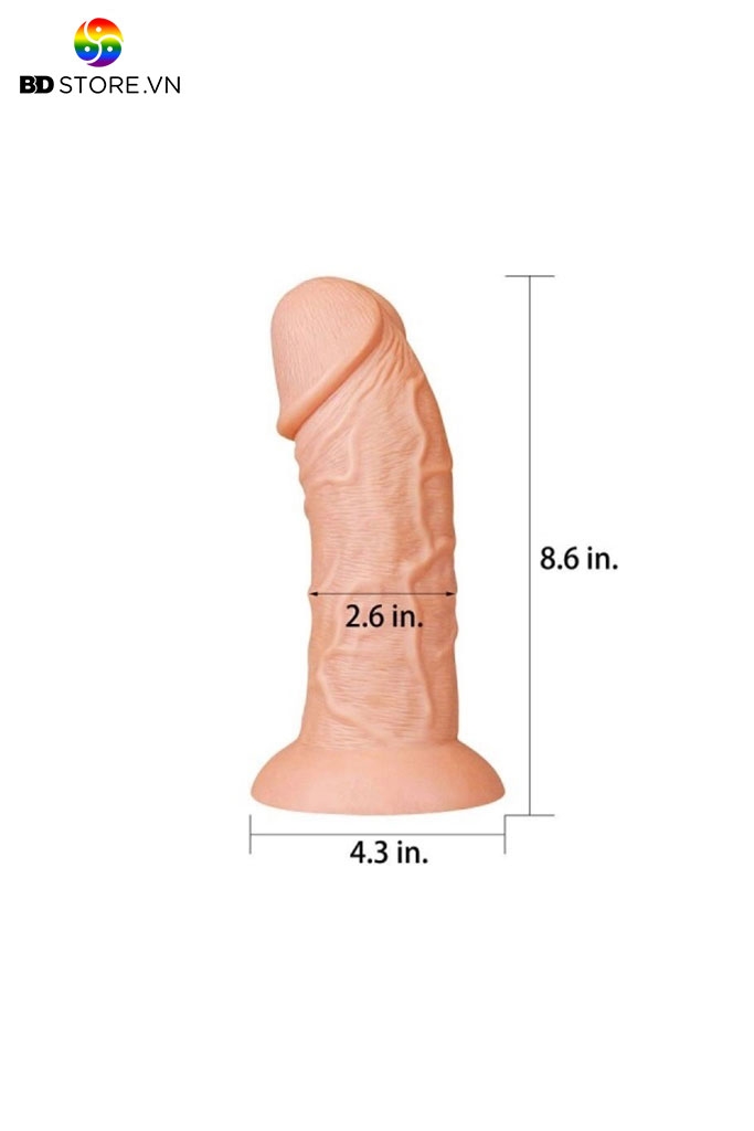 BDT1777 - Dương vật giả khủng Lovetoy không bìu có gân nổi quanh