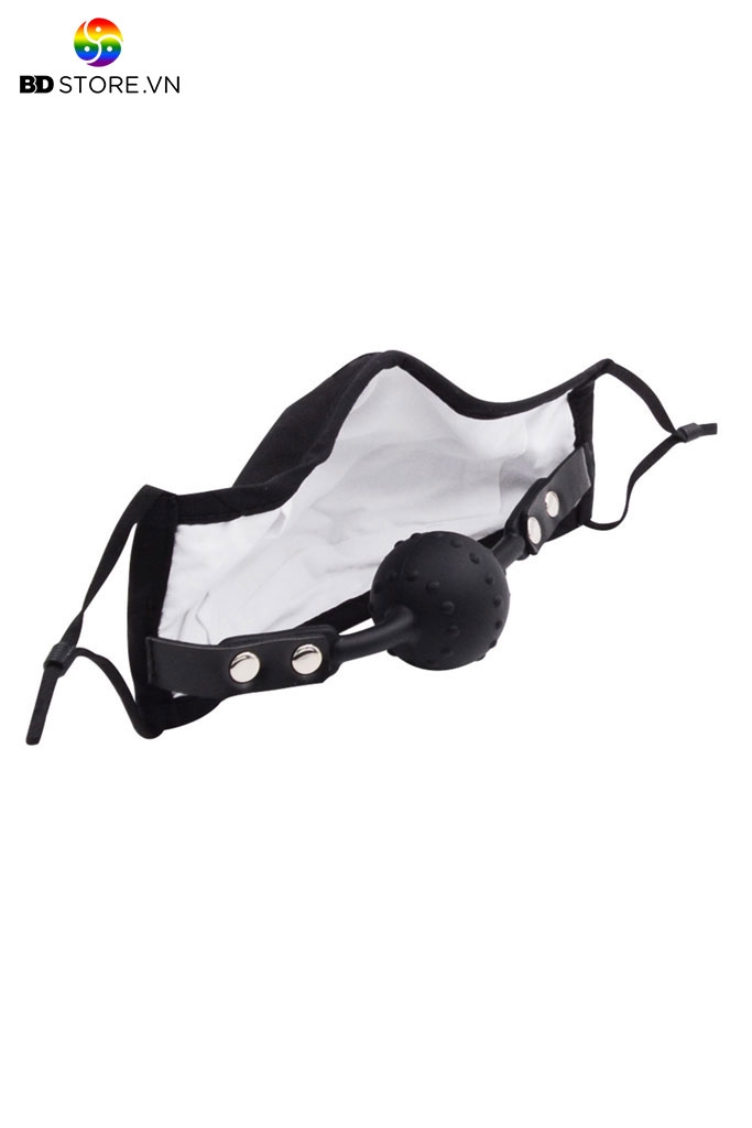 BDT1017 - Đồ chơi bịt miệng khẩu trang ball gag trơn có bi li ti