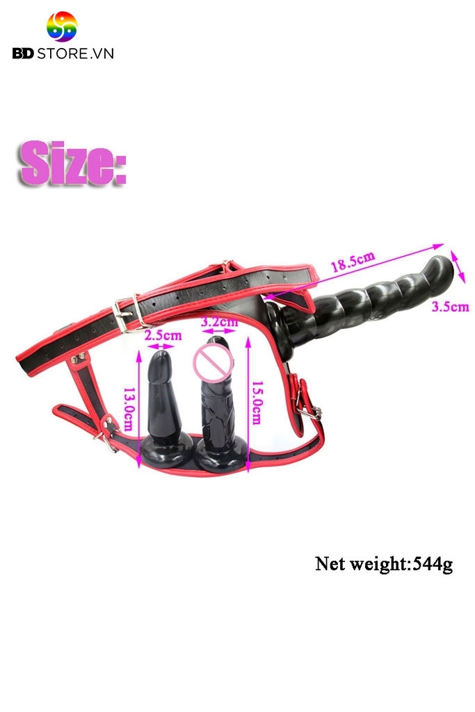 BDT2631 - Chim giả 2 đầu silicon có đai đeo co giãn dài 13 và 18.5cm