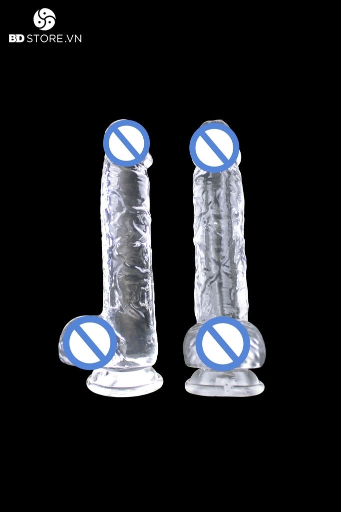 BDT404 - Dương vật giả mini trong suốt đế hít tường dài 15cm
