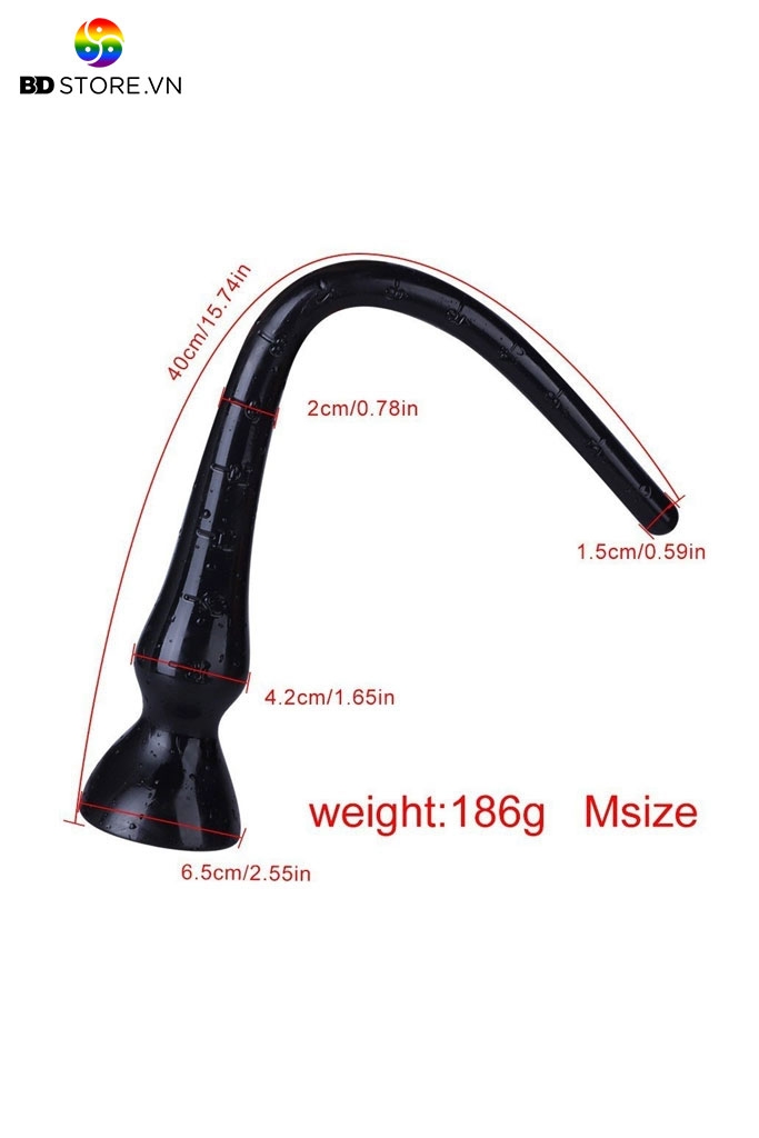 BDT4001 - Long anal có vạch chia kích thước và chân đế gắn tường