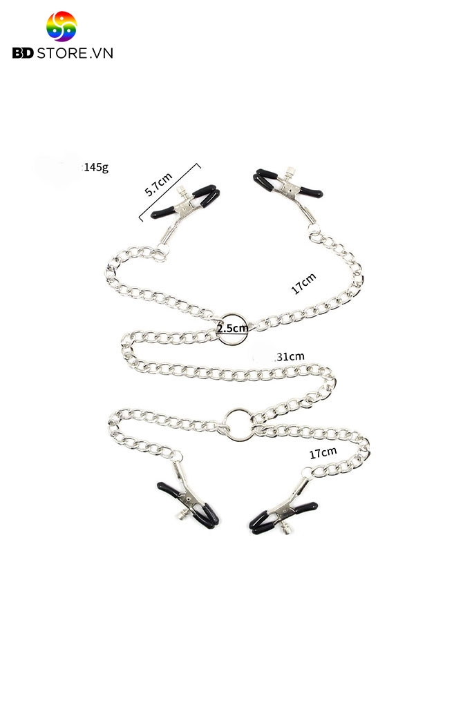 BDT267 - Kẹp âm vật thiết kế 4 đầu có cao su đệm ở đầu và nấc chỉnh kích cỡ